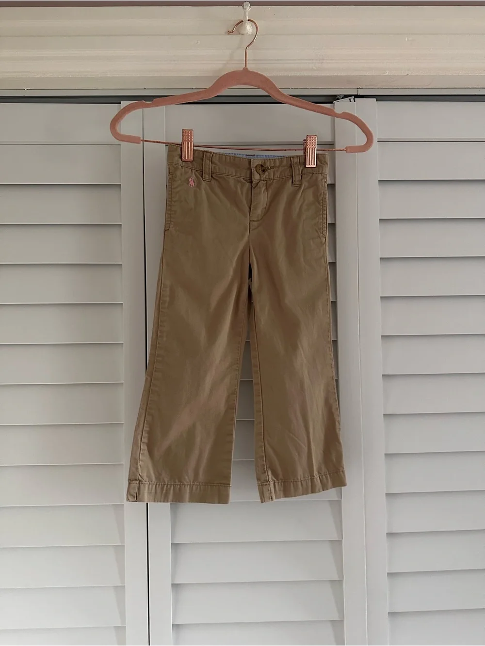 Ralph Lauren Girl’s Tan Khaki Flare Pants